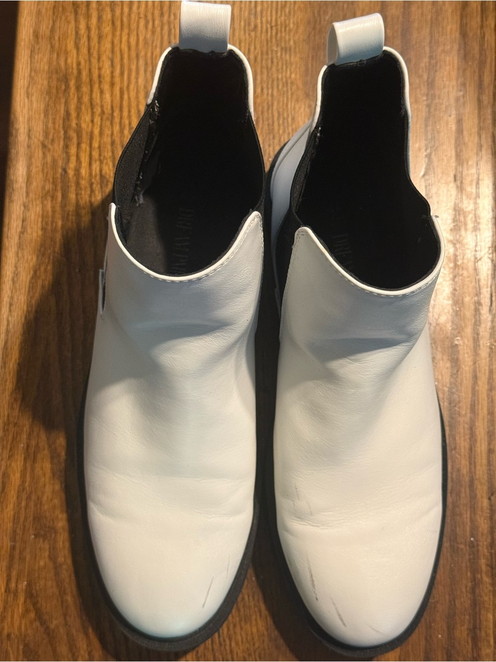 Soda White Slip-On Chelsea Ankle Boots- Size 11